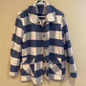 Nasty Gal Blue Plaid Shacket